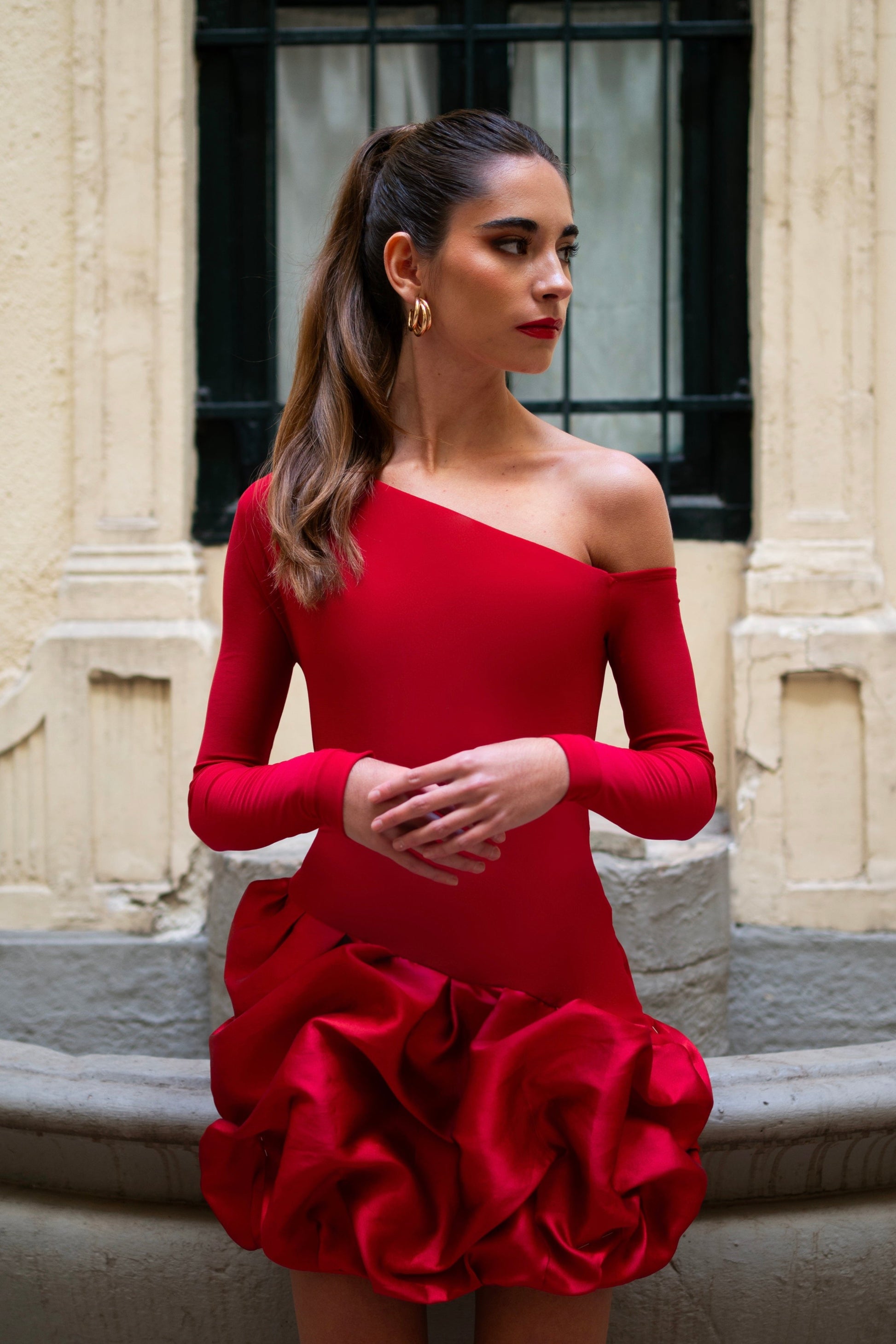 Vestido Invitada Vestido Rojo Modal Vestido Invitada Kate Rojo