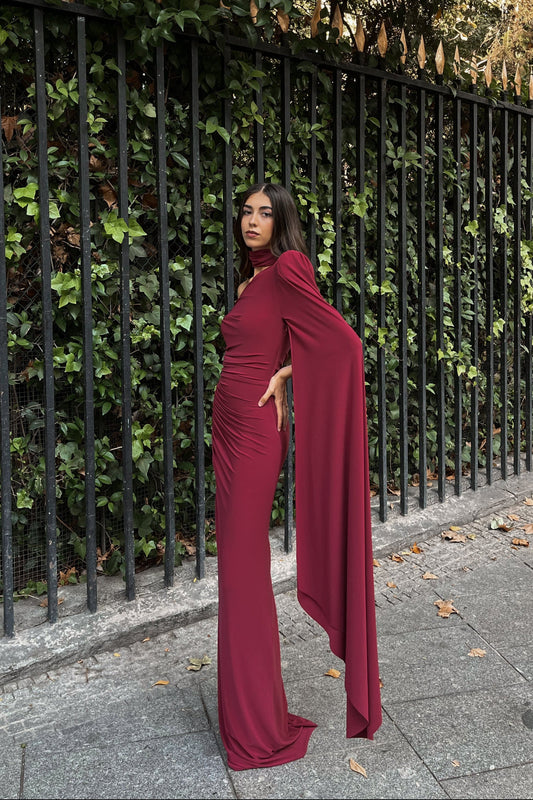 Vestido Sophia Burdeos Claro