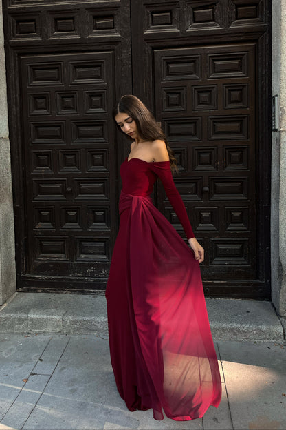 Marilyn Burgundy Dress