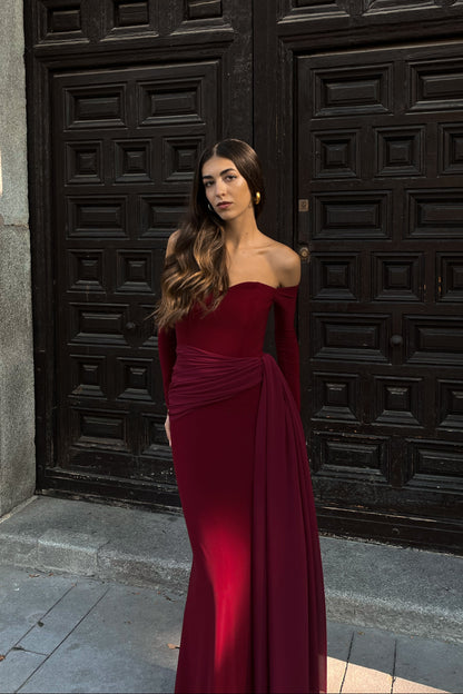 Marilyn Burgundy Dress