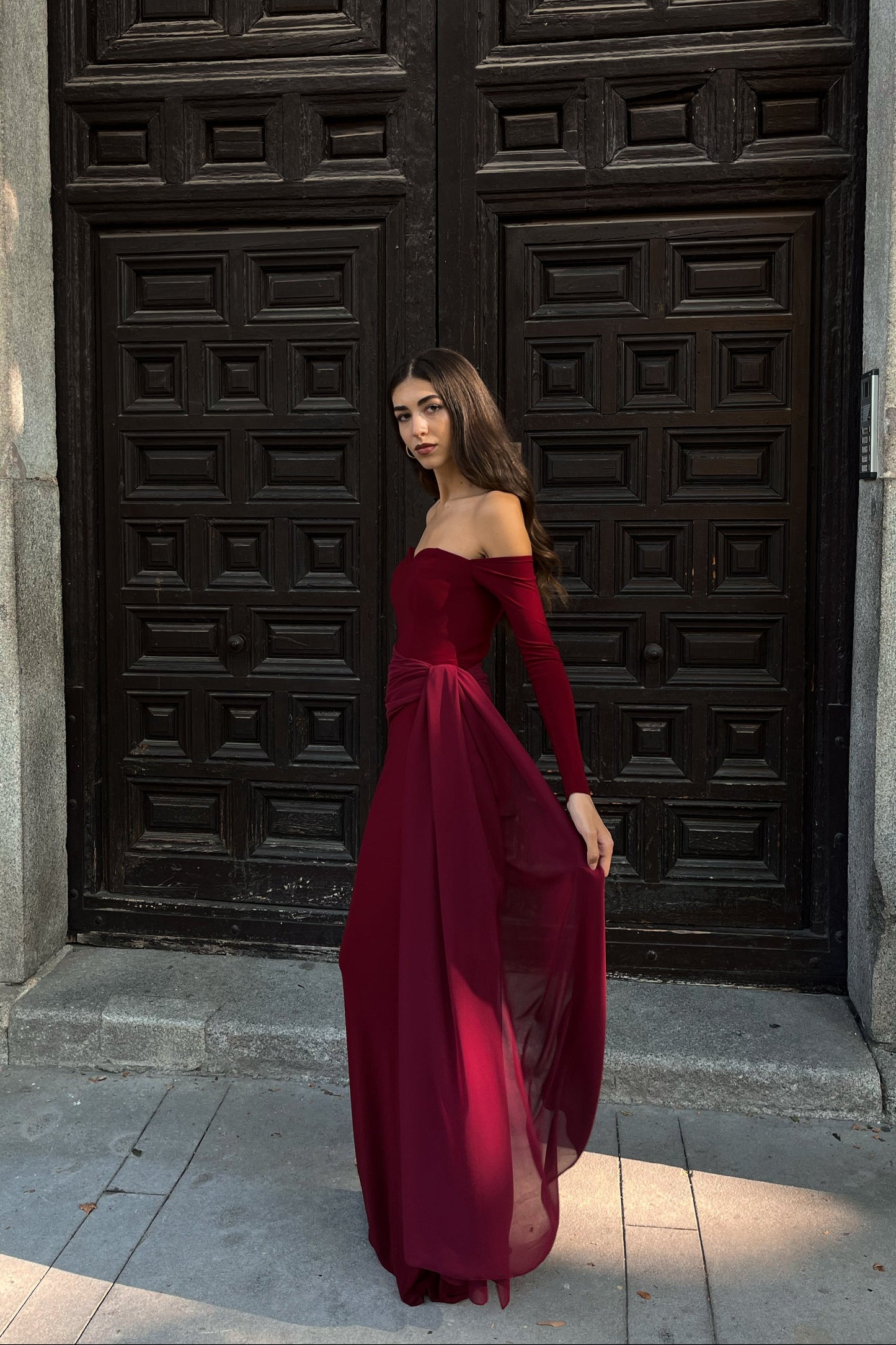 Marilyn Burgundy Dress