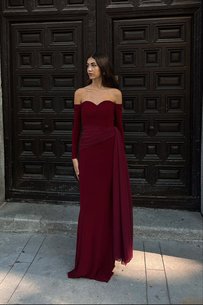 Marilyn Burgundy Dress