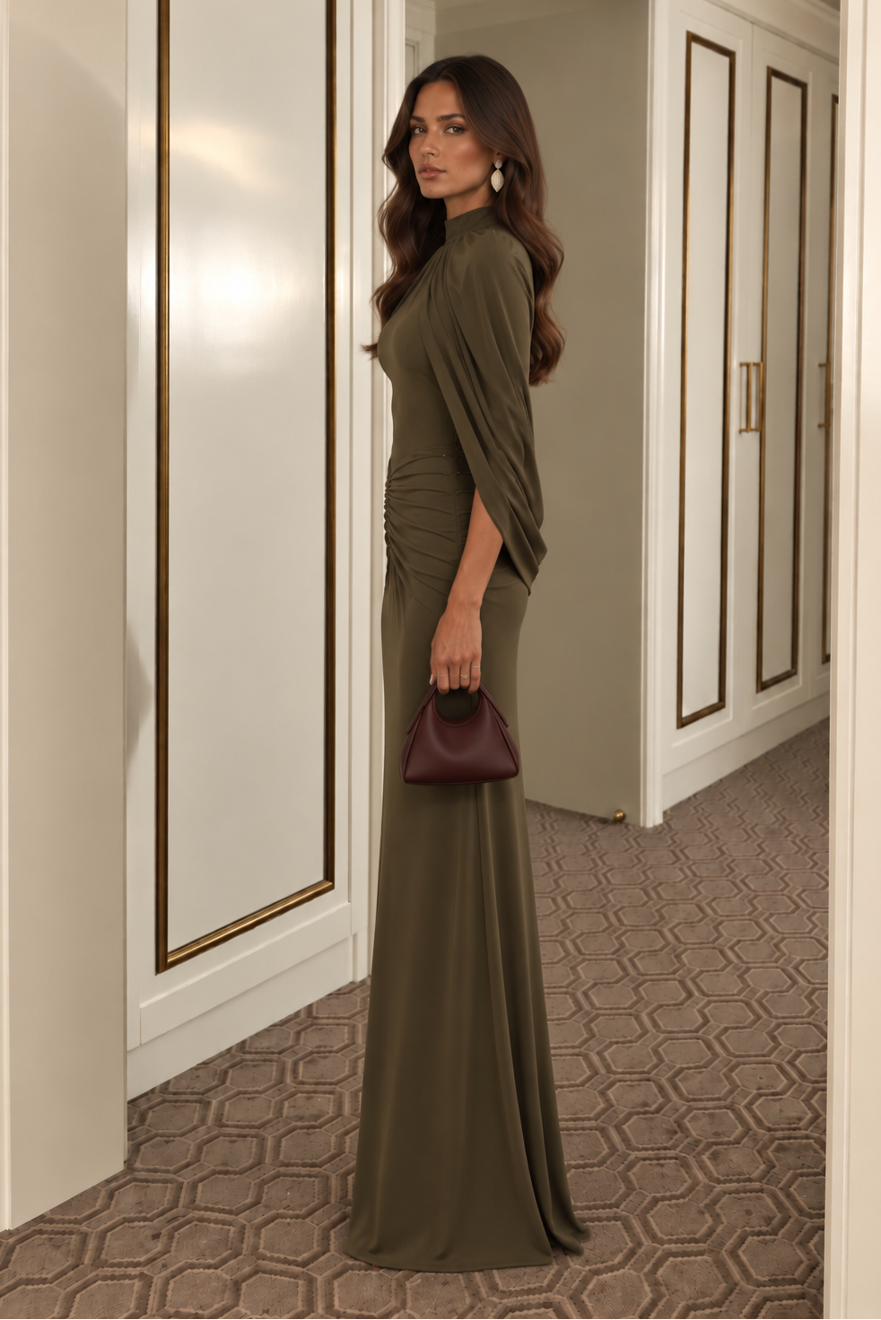 Vestido Anaísa Caqui