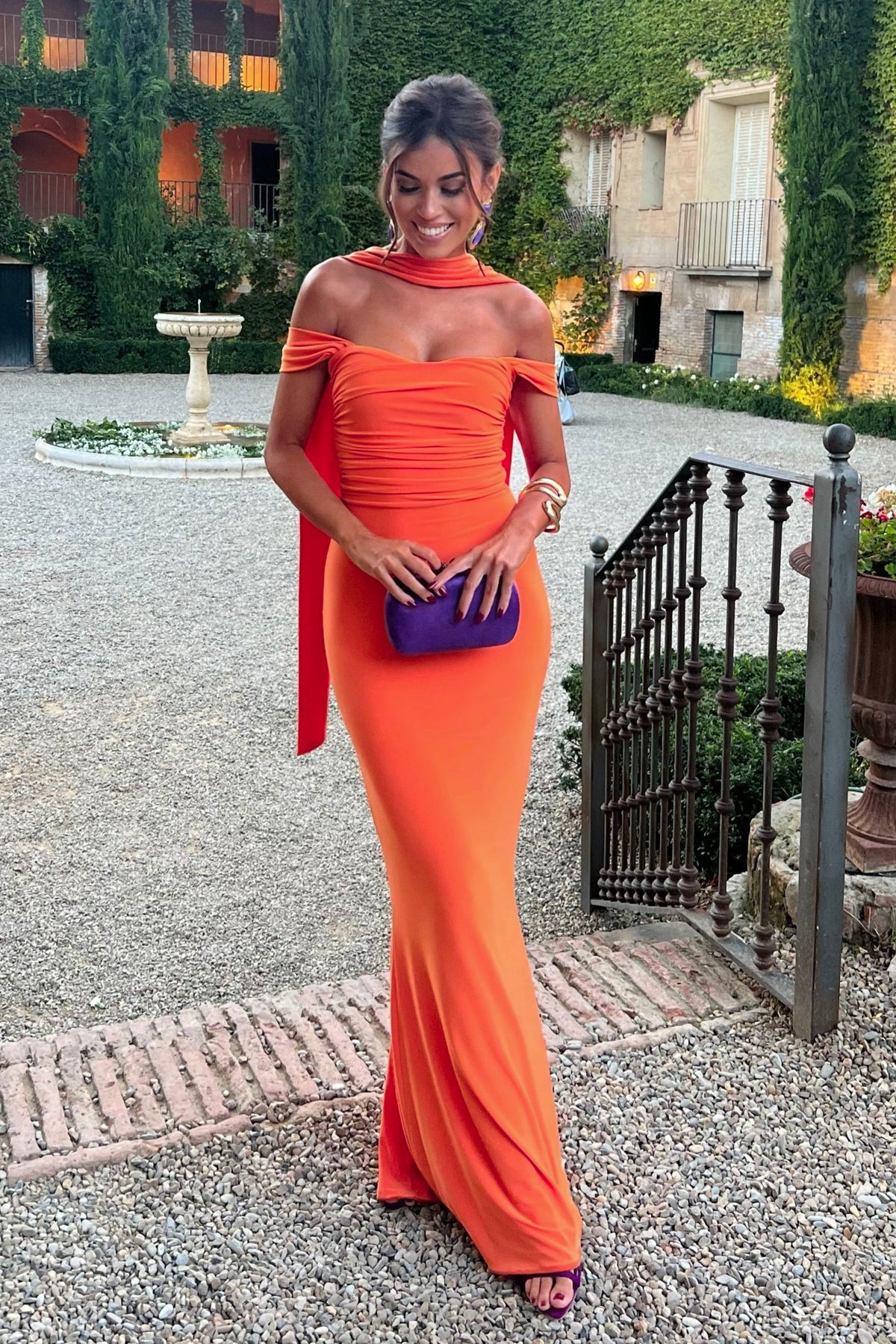Vestido Jaspe Naranja