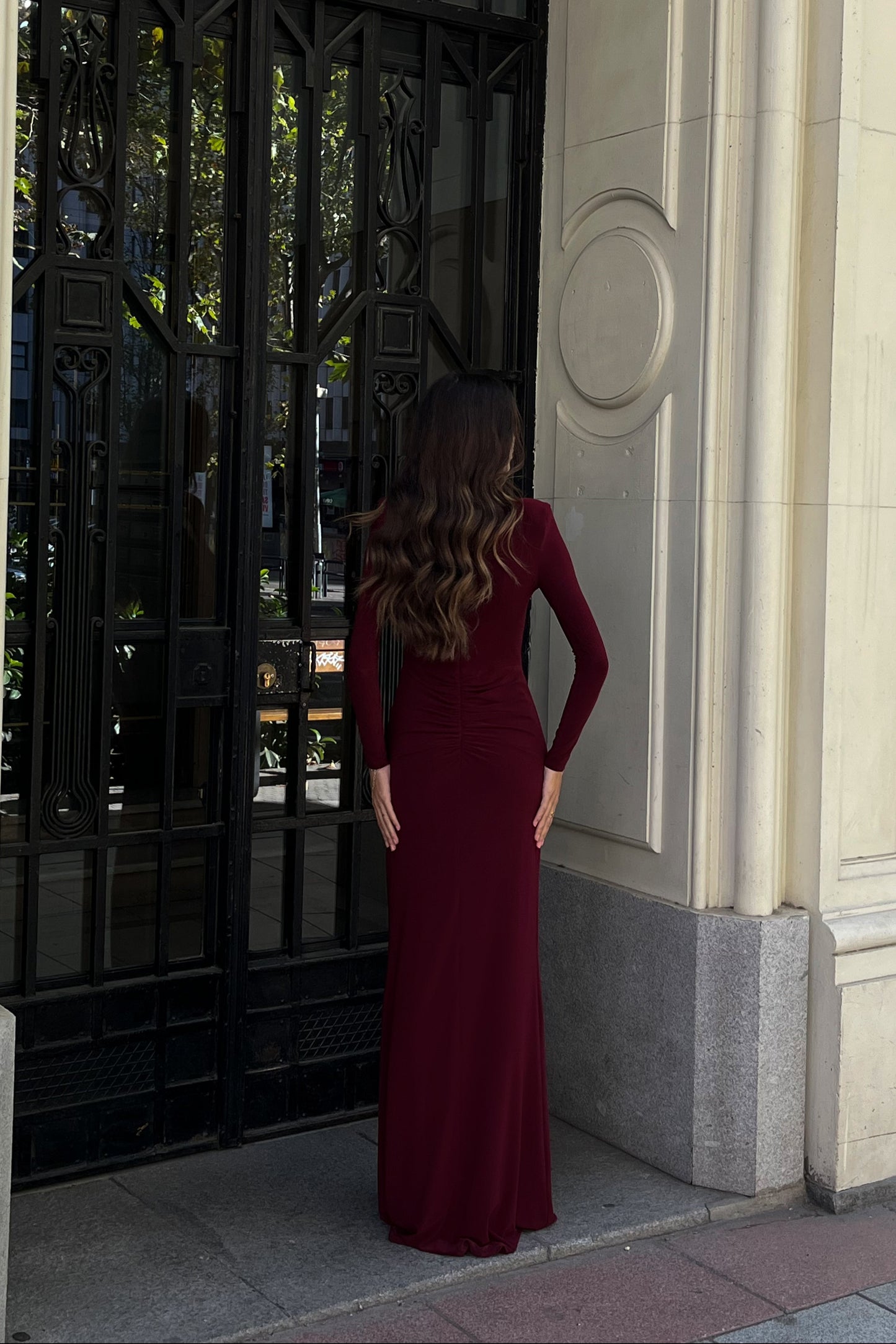 Audrey Dark Burgundy Dress