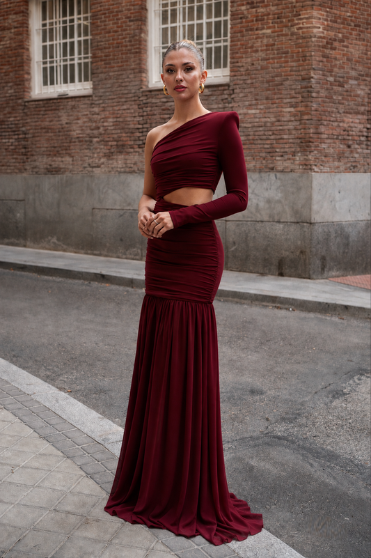Vestido Ámbar Burdeos