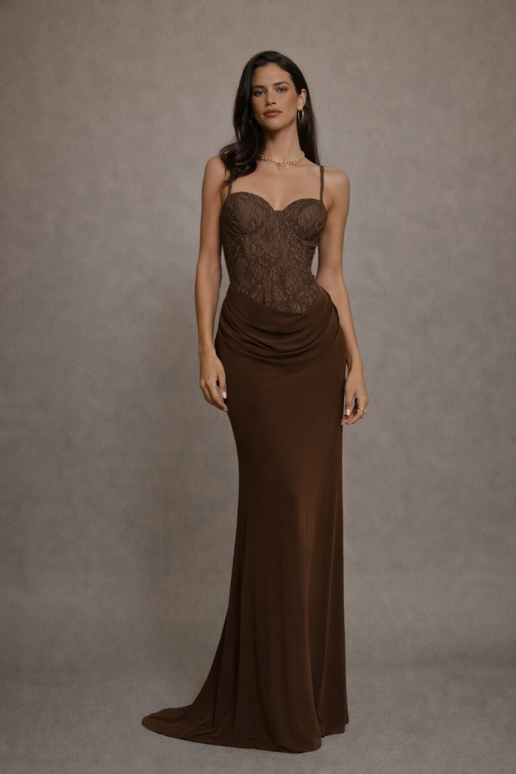 Vestido Zaina Marrón