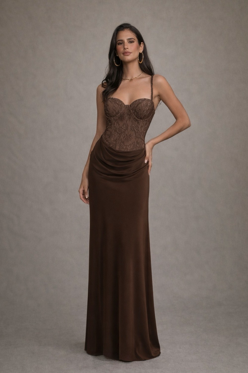 Vestido Zaina Marrón