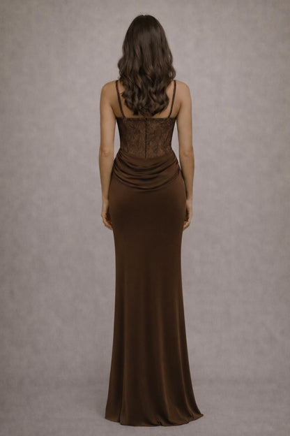 Vestido Zaina Marrón