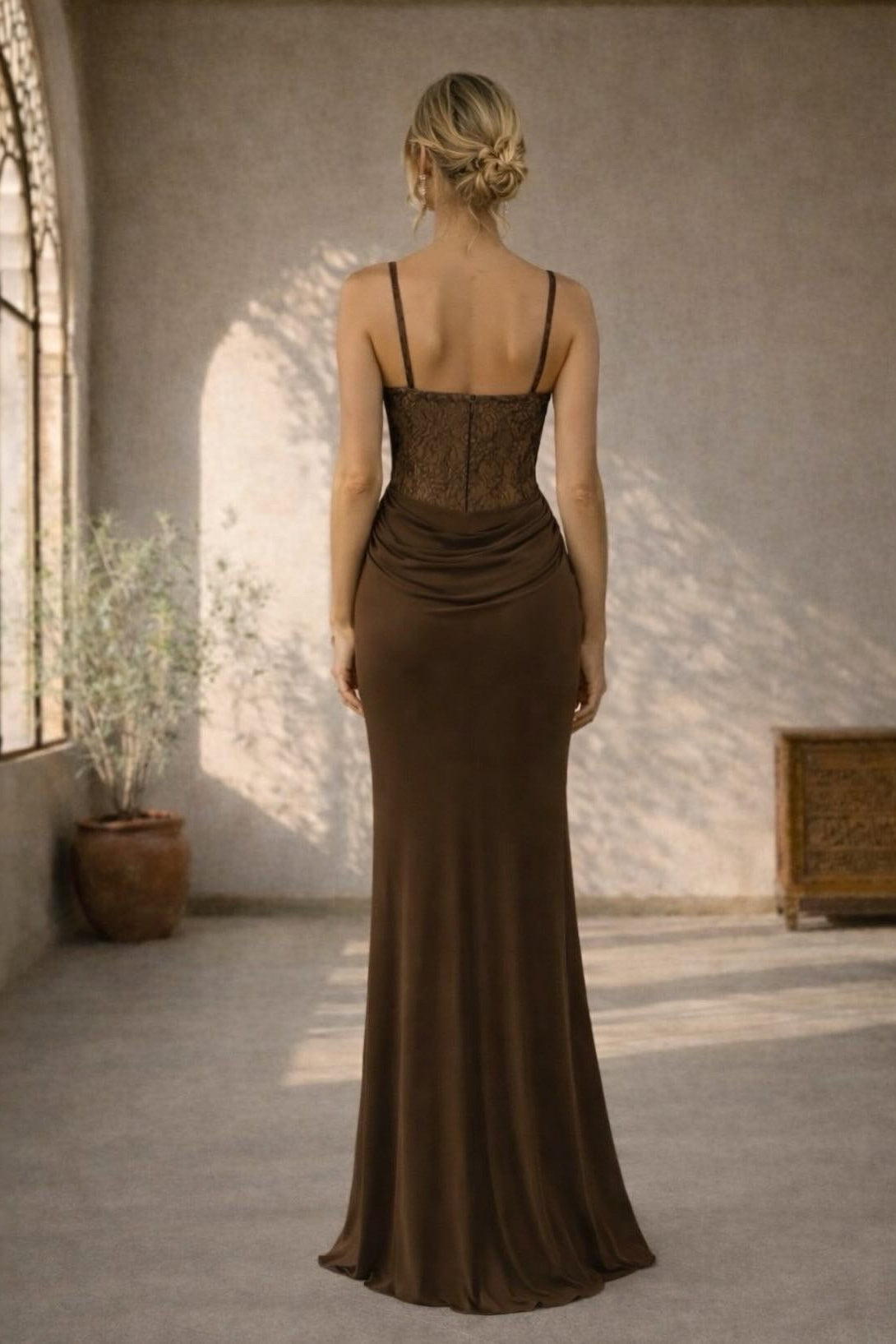 Vestido Zaina Marrón