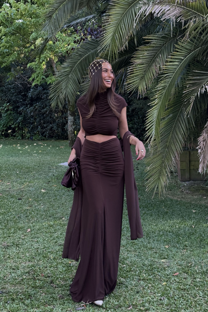 Vestido Rita Marrón Chocolate