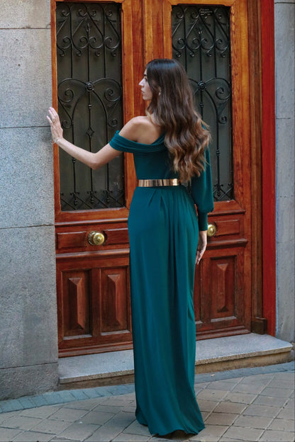 Lauren Petrol Green Dress
